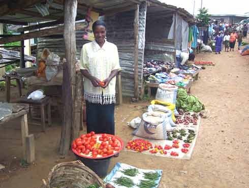 un mercado en Camerún (Africa), foto de Sofí­a Pescetti