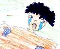 dibujo de un nene lloron