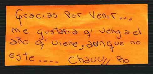 carta de un niño