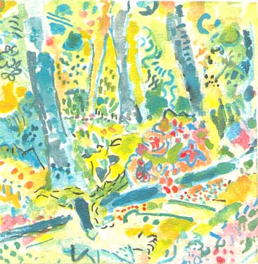 "Bosque" acrí­lico de Carlos Varela